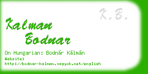 kalman bodnar business card