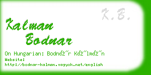 kalman bodnar business card